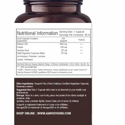 Digestive Enzymes, Betaine HCl, Pepsin, Gentian Bitters, 60 Capsules, 80 grams image 2