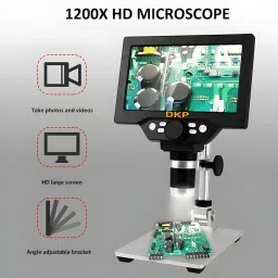 DKP Medicams HD 7 inch G1200 Digital Microscope, 1200 Times Microscope, 12MP Camera Video Recorder with HD Screen Identification Mobile Phone Repair image 4