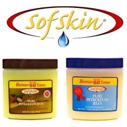 SOFSKIN 100% Pure Petroleum Jelly (Amber Yellow) 170 gm - No Smell, No Artificial Colour. Made in India. Export Surplus. (See Video). image 1