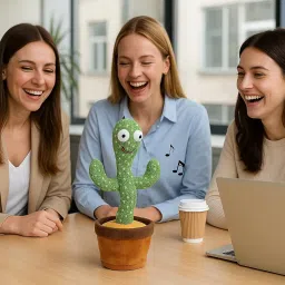 TIKKOST Talking Cactus Baby Toy | Dancing& Singing Cactus Toy with Repeat & Recording Features | Educational Funny Plush Toy for Toddlers & Kids | Home Decor & Gift Idea. image 3