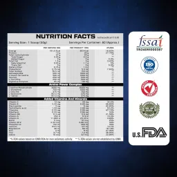 DR. HARLE's Muscle Edge Lean Mass Gainer 3kg | Weight Gainer for Men & Women | 15g Protein per Serving, Ashwagandha 500mg, Creatine 3g, Tribulus 500mg and 17 Vitamins & Minerals | 3kg Banana Strawberry Flavour image 4