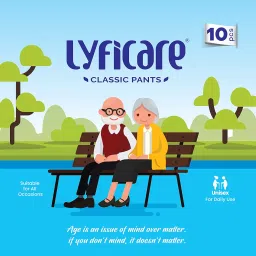 lyficare Classic Pants-Adult Diaper| Large-10Pcs|Pack of 1|WaistSize:76-121Cm|30-48Inch| Adult Diapers - L (10 Pieces) image 1