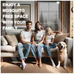 POPI Pre-Stitched Mosquito Net, FiberGlass Screen for Windows, Doors, Balconies with Fastener Hook Tape Attached on Borders - White - 60cm x 60cm image 4