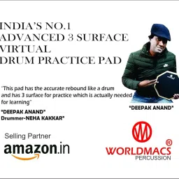WORLDMACS 8 INCHES (POLYGON SHAPED) 2 SIDED DRUM PRACTICE PAD+BAG+ DRUMSTICKS+INNOVATED SMELL DIFFUSER LIQUID (59 ML) image 3