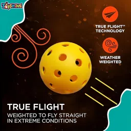 Toyshine Speed Up Wooden Pickleball Paddles Set - 2 Lightweight Rackets with 2 Pickleballs Fun Play Game for All Ages Indoor Outdoor Garden Ground Park Play image 4