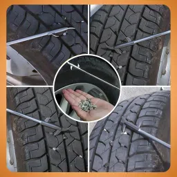 2-in-1 Tyre Cleaning Hook with Built-In Screwdriver | Car Tire Stone Remover Tool | Stainless Steel Tyre Groove Cleaner with Rubber Grip for Bikes, Trucks, SUVs image 5