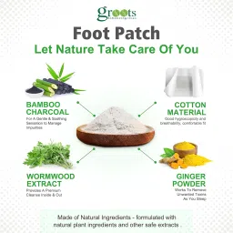 GROOTS Premium Detox Foot Patches Cleansing Toxin Remover Foot Pads Stress Relief Sleep Patch For Men And Women (Toxins Remover) (1 BOXES = 10 Patches) image 3