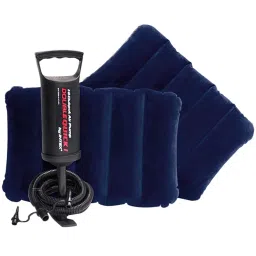 Intex Polyvinyl Chloride (PVC) 64765 Dura-Beam Standard Classic Downy Air Bed, 152 X 203 X 25 Cm + 2,Multicolor, Queen image 4