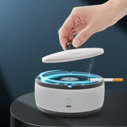 PIHARVA 2-in-1 Air Purifier Smart Ashtray | Electronic Ashtray with Filter | Indoor outdoor Smokeless Air Vacuum Purification Camping Ash Trays for Cigarettes Smoke Removal Home,Office,Car (1-pcs) image 5