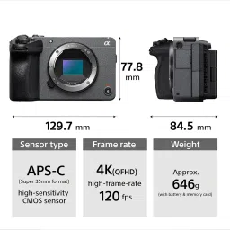 Sony Cinema Line FX30B Super 35 Camera | 4K120P | S-Cinetone | Dual Base ISO | Compact Camera for Filmmaking (‎ILME-FX30B) image 1