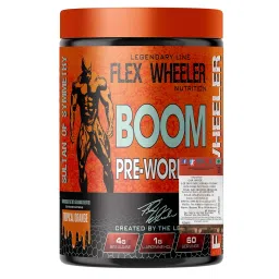 Boom Advanced Pre Workout - Tropical Orange Flavor | 60 Servings (450g) | Explosive Energy, Focus & Endurance Boost for Maximum Performance image 3