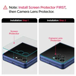 Spigen EZ Fit Tempered Glass Screen Protector Guard For Galaxy Z Flip 7 [2 Pack] image 5