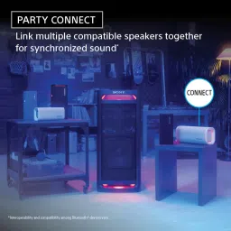 Sony New Launch ULT Field 5 Bluetooth Wireless Speaker with Massive Bass|360° Party Light|25hrs Playtime|IP67|Shoulder Strap|Quick Charge|Built in Powerbank|Party Connect(SRS-ULT50)-Black image 4