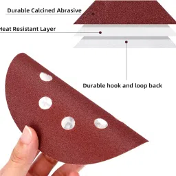 Sarrah Japanese 5 Inch 8 Holes Sanding Disc Grit # 800 & #1000 Grit Sandpaper Sander Round Sand Paper (05 + 05 = 10 Pcs) image 1