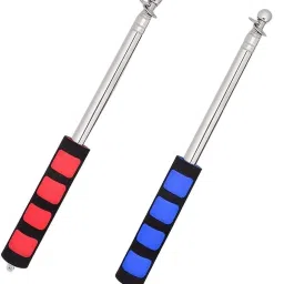 Amazon Brand – Umi 3 Pc Stainless Steel Flag Pole Hand-held Teaching Rod Guide Telescopic Flagpole (Multicolor) image 1