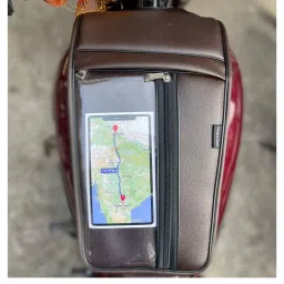 Sahara Seats Tank Cover with Mobile Holder Compatible for Honda CB350(New) (Thick Flap - Large Space) image 1