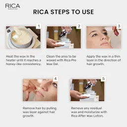 Rica Argan Liposoluble Painless Hair Removal Wax For Men & Women| Quick & Easy Tan Removal Waxing for Sensitive Skin| 800 ml, Pack of 1 image 5