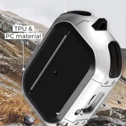 Humble Eggshell Edition Hybrid Shockproof Case Cover Compatible with AirPods Pro 2, with Visible Front LED & Four-Corner Buffer Design Protection (White) image 3