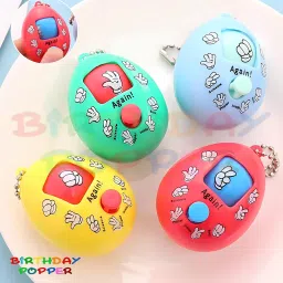 Birthday Popper Rock Paper Scissors Game Key Chains - Set of 10 - Ideal Birthday Return Gift image 1