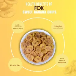 FLAVORS OF KERALA (FOK) Premium Sweet Banana Chips in Coconut Oil| No Added Sugar | Naturally Sweet | | (400 Grams) image 2