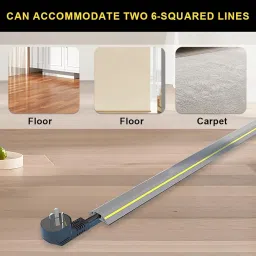 Serplex® PVC Floor Hide Extension Cords Cover for Cable Management - Flexible Self-Adhesive PVC Cord Protector with Bottom Opening, 6.6ft Cuttable Cable Raceway for Home or Office Safety image 2