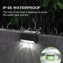 TECH LOGO ELECTRONICS Solar Light Outdoor Garden lamp Home Stair Step Lights Waterproof Balcony Led Solar Powered Lights, Acrylonitrile Butadiene Styrene-warm yelow (4) image 1