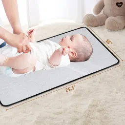 Oscar Home Portable Baby Diaper Changing Mat – Compact, Lightweight & Leak-Proof Foldable Mat (63 x 33 cm) – Travel & Home Essential for Babies – Dino Print image 5