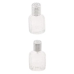 ARTISOUL® 2Pcs Pineapple Portable Glass Container Perfume Bottles With Silver Sprays | Home Decor | Home Fragrances | Air Fresheners image 1