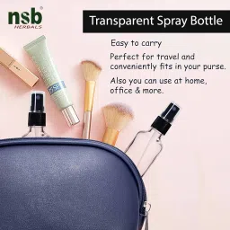 nsb herbals 50 ml Refillable Clear Fine Mist Spray Glass Bottles with Leak Proof Spray Pump for Multipurpose uses for DIY Perfume, Essential Oils, Blends, Aromatic Water, Beauty Products (12) image 3