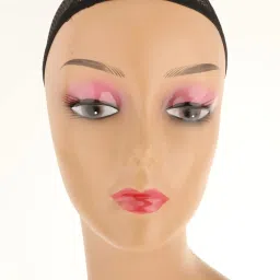 UJEAVETTE® Pack of 2 Female Mannequin Head with Full Makeup for Display Hair Hats Style B image 3