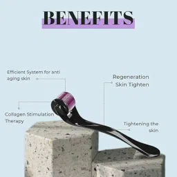 PACK OF 2 Roller P-2 For Hair And Beard Regrowth 540 Micro 1mm Titanium Needles Reduces Hair Fall & Stimulates Hair Follicles, Safe and Effective Easy to use | Skin Care Men and Women image 2