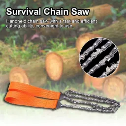 Riyanshi enterprise Pocket Chainsaw with Paracord Handle - Folding Chain Hand Saw, Fast Wood & Tree Cutting Emergency Outdoor Survival Gear Best for Camping, Hunting, Hiking, Cutting Wood Tree image 4