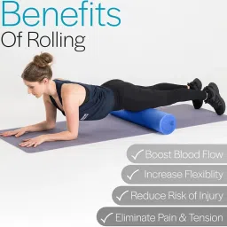 Rilekh Foam Roller 90cm For Gym and Home Workout, Deep Tissue Massage For Physical Therapy Exercise & Back Pain Massager Pain Relief Best For Muscle Recovery image 4