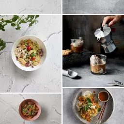 Print Master India Premium Flatlay Tabletop Photography Backdrop Background, Double Sided Waterproof Paper for Food, Small Product Professional Photo Shoot (56x90cm, Pack of 4) 8 Designs (November) image 4