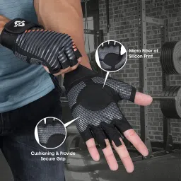 Nivia Tough 2 Men's Gym Gloves with Wrist Support, Women's Gym Gloves for Weightlifting, Training and Exercise Gloves for The Gym, Cycling Gloves,Cross Training Gloves (L, Orange) image 2