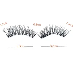 MAYCREATE® 5 Pairs Beauty Makeup Handmade Messy Cross Style False Eyelashes, Reusable Natural Fluffy Faux Lashes, Thick Long 15mm, Soft Comfortable No Glue Needed, Black Synthetic Fiber, Green image 1