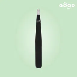 Feel Good Club Slant Tweezer Stainless Steel Tip Grooming Tool for Eyebrow Shaping Ingrown Hair Splinter Facial Plucking with Grip Handle for Men Women Beauty Routine Use image 1