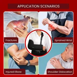 Dr.Ortho Arm Sling Tropical Support Brace | Shoulder Support for Fracture, Immobilization, Prevents Shoulder Dislocation, Skin Friendly & Breathable Material | Black - Extra Large image 5