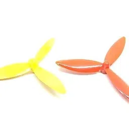 Croptronia Plastic Coreless 3 Blade 50mm Blades Propeller Motor Mini Drones Robotic Helicopter Toy - 10 Pair (Multicolour) image 3