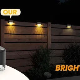 TECH LOGO ELECTRONICS Solar Light Outdoor Garden lamp Home Stair Step Lights Waterproof Balcony Led Solar Powered Lights, Acrylonitrile Butadiene Styrene-warm yelow (4) image 5