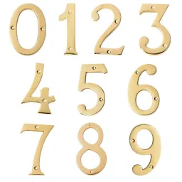 Motif 4-Inch Polished Brass Letters Mailbox Decor Address Signs For Houses Outdoor Wall Decor Mailbox Numbers House Address Numbers For Outside Address Sign for Door Numbers (Number 2) image 3