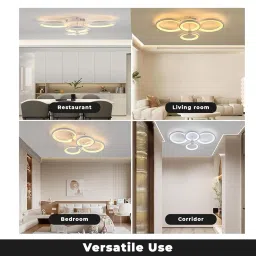 PANCA 36W Dimmable LED Ceiling Light with Remote | 3-Color Flush Mount Round Ceiling Lamp with White Ring Design | Adjustable Light for Bedroom, Living Room, Home Décor (2800K-6000K) image 3
