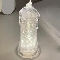 JIGVA Battery-Operated Acrylic LED Tea Lights – Flameless & Smokeless Diyas – Warm for Diwali, Festive Weddings, Party & Christmas Decoration (2, 11.5cm) image 3