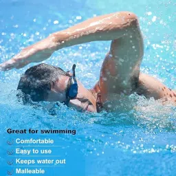 infinibyte Silicone Moldable Ear Plugs – Reusable Noise Cancelling Wax Earplugs for Sleeping, Swimming, Work & Travel(Packof2) (BLUE, Medium) image 2