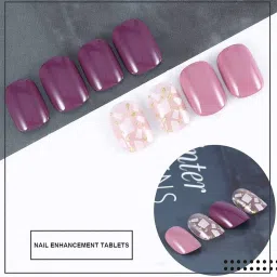 Nails Extension Kit Artificial Nail（Pack of 24）Press On Nails Everlasting French Tip False Nails Acrylic Full Fake Nail Tips Art Set With Nail Adhesive Stickers & Nail File(Style B) image 3