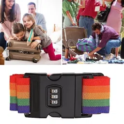 Dayalu Luggage Suitcase Straps Set, with Quick Release TSA Number Lock Buckle Adjustable Travel Trolleys and All Kind of Luggages Packing Belt, Protect Your Luggage (2 Pcs, Lock) image 2