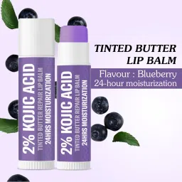 BAKE 2% Kojic Acid Tinted Butter Brightening Lip Balm with 1% Alpha Arbutin & Glycolic Acid 24 Hours Moisturization | For Dark, Pigmented, Dry, Flaky Lips | De-Tan Lip Balm | For Men & Women - 5g image 4