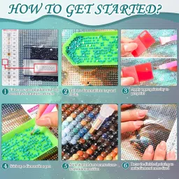 CoolShef Moonlight Beach Diamond Art Kits for Adults, DIY 5D Dimond Paintings Kit, 30x40cm Seaside Scene Craft Decoration for Home Supplies Project image 3