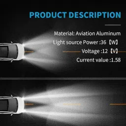 Wogomz 2 PCS H8/H11/H9 Car LED Light, 3000K 3800LM Super Bright Auto Headlight Bulb, Waterproof Car C6 LED Fog Light High and Low Beam Bulb Replacement, Plug & Play Bulb Lighting Car Accessories image 5