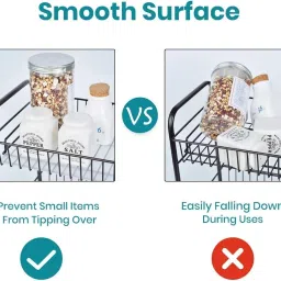 2-Tier Kitchen Counter Organizer, Shelf, Kitchen Storage Rack, Spices Rack for Kitchen, Multipurpose Shelf Basket Container Organizer Rack Pantry Storage Basket image 5